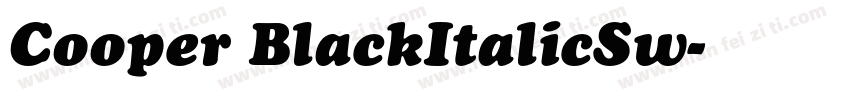 Cooper BlackItalicSw字体转换